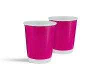 Paper white cup double-layer "Pink" 180 ml